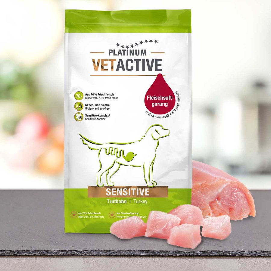 PLATINUM VETACTIVE SENSITIVE ΚΛΙΝΙΚΗ ΜΑΓΕΙΡΕΥΤΗ ΞΗΡΑ ΤΡΟΦΗ ΣΚΥΛΟΥ ΜΕ ΦΡΕΣΚΟ ΚΡΕΑΣ ΓΑΛΟΠΟΥΛΑΣ ΓΙΑ ΠΕΠΤΙΚΕΣ ΔΙΑΤΑΡΑΧΕΣ ΔΙΑΡΡΟΙΑ ΕΥΑΙΣΘΗΤΟ ΣΤΟΜΑΧΙ